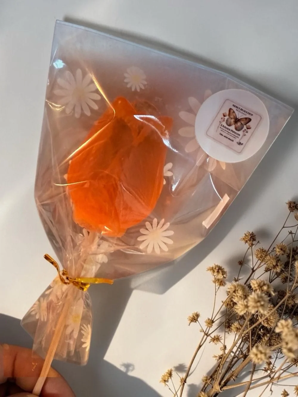Orange Floral Bath Pop - Luxury Women’s Bath & Body